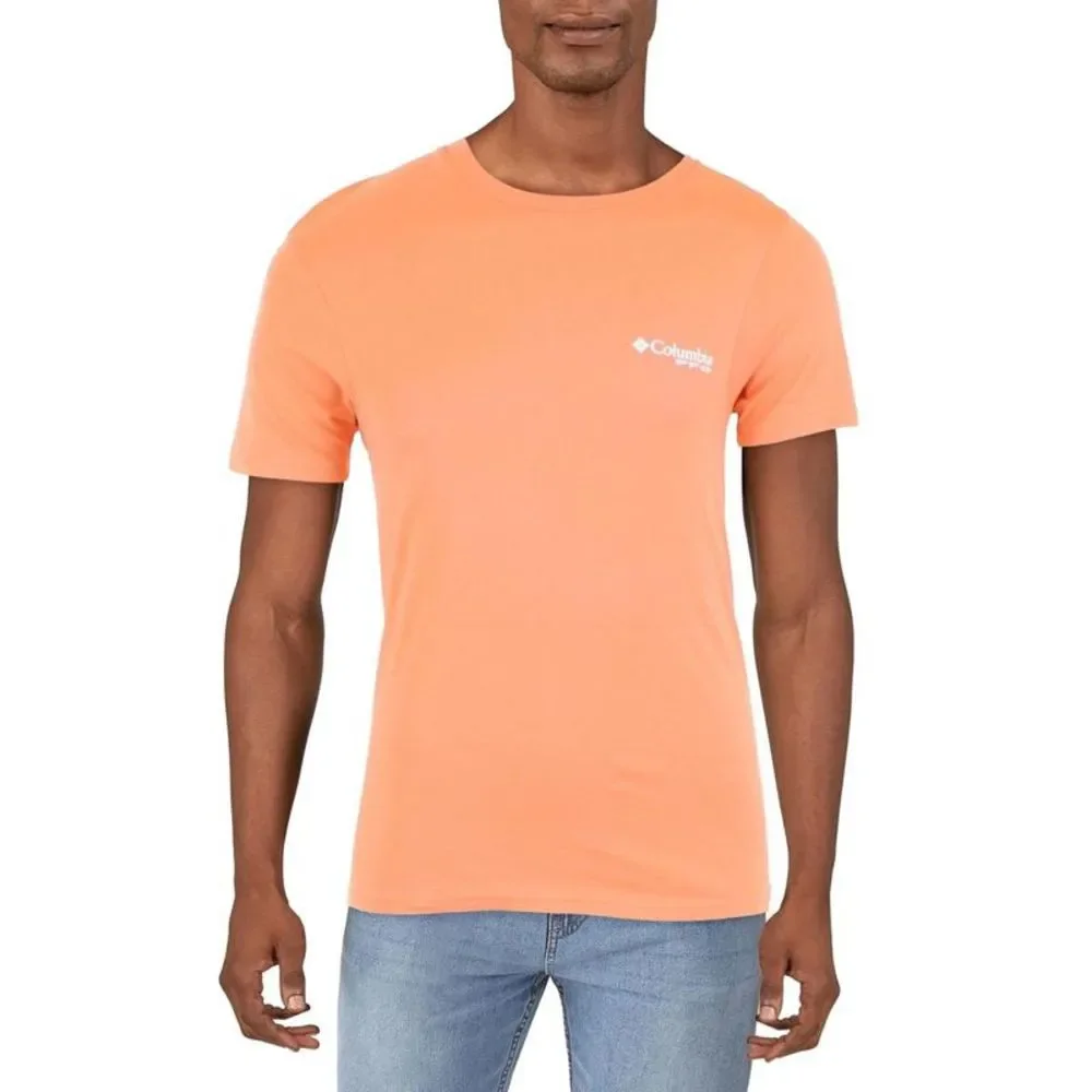 Columbia Mens Anomalous Orange Graphic Tee Crewneck T-Shirt Shirt NWT